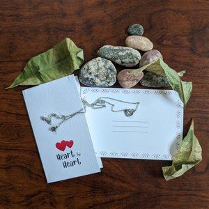 Heart by Heart Silver Tone Charm Necklace 16 - 18"